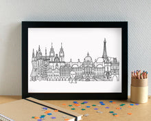 Prague Skyline Landmarks Art Print - can be personalised