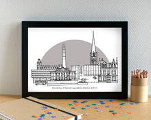 Preston Skyline Landmarks Art Print - can be personalised