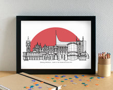Reading Skyline Landmarks Art Print - can be personalised