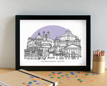 Rome Skyline Landmarks Art Print - can be personalised