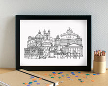 Rome Skyline Landmarks Art Print - can be personalised