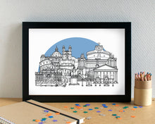 Rome Skyline Landmarks Art Print - can be personalised