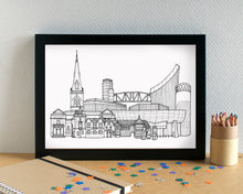 Salford Skyline Landmarks Art Print - can be personalised