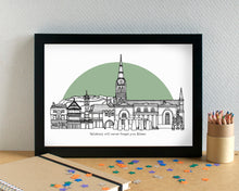 Salisbury Skyline Landmarks Art Print - can be personalised - unframed