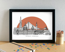 San Francisco Skyline Landmarks Art Print - can be personalised