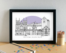 Selby Skyline Landmarks Art Print - can be personalised - unframed