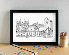 Selby Skyline Landmarks Art Print - can be personalised - unframed
