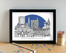Crystal Palace FC Croydon Skyline Art Print - with Selhurst Park - can be personalised