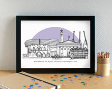 Southampton Skyline Landmarks Art Print - can be personalised