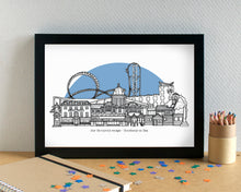 Southend-on-Sea Skyline Landmarks Art Print - can be personalised - unframed