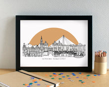 Southport Skyline Landmarks Art Print - can be personalised