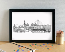 Southport Skyline Landmarks Art Print - can be personalised