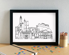 Stirling Skyline Landmarks Art Print - can be personalised - unframed