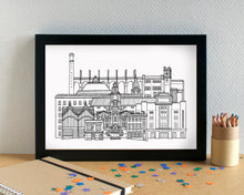 Stockport Skyline Landmarks Art Print - can be personalised - unframed