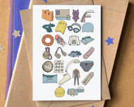 Swimming Alphabet Greetings Card
