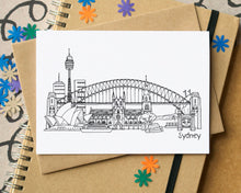 Sydney Skyline Landmarks Greetings Card