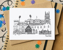 Taunton Skyline Landmarks Greetings Card