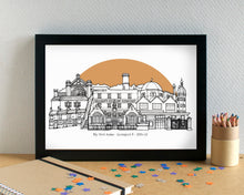 Toxteth and Dingle Liverpool 8 Skyline Art Print - can be personalised