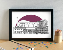 Burnley FC Skyline Art Print featuring Turf Moor - can be personalised