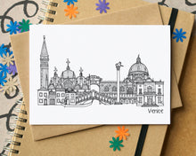 Venice Skyline Landmarks Greetings Card