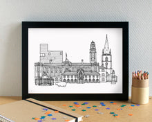 Walsall Skyline Landmarks Art Print - can be personalised - unframed