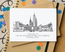 Personalised "We're Going To..." Holiday Skyline Greetings Card