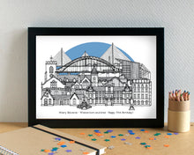 Widnes Skyline Landmarks Art Print - can be personalised - unframed