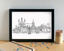 Winchester Skyline Landmarks Art Print - can be personalised