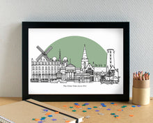 Wirral Skyline Landmarks Art Print - can be personalised