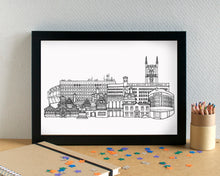 Wolverhampton Skyline Landmarks Art Print - can be personalised
