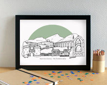Yorkshire Dales Skyline Landmarks Art Print - can be personalised