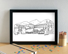 Yorkshire Dales Skyline Landmarks Art Print - can be personalised