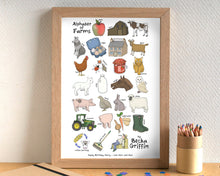 Farm Alphabet Art Print - can be personalised
