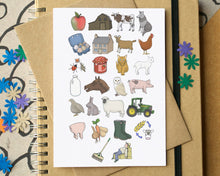 Farm Alphabet Card