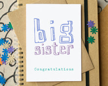 New Big Sister Card - can be personalised