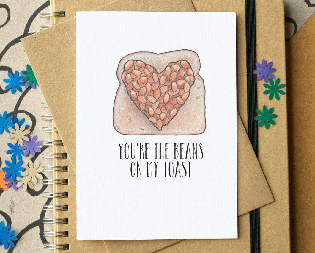Beans on Toast Funny Love Card
