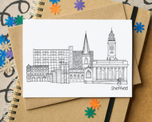 Sheffield Landmarks Skyline Greetings Card
