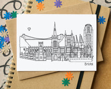 Bristol Skyline Landmarks Greetings Card