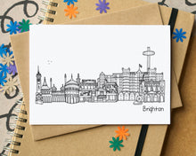 Brighton Skyline Landmarks Greetings Card