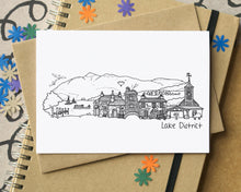 Lake District Landmarks Skyline Greetings Card