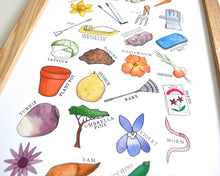 Gardening Alphabet Art Print