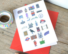 London Alphabet Greetings Card