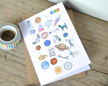 Space Alphabet Greetings Card