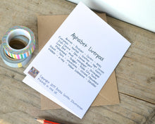 Liverpool Alphabet Greetings Card