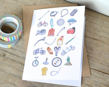 Cycling Alphabet Greetings Card