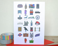 London Alphabet Greetings Card
