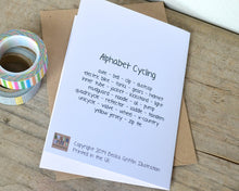 Cycling Alphabet Greetings Card