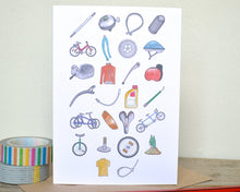 Cycling Alphabet Greetings Card