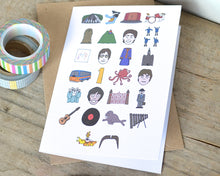 Beatles Alphabet Greetings Card