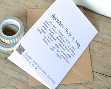 Fruit and Vegetable Alphabet Greetings Card